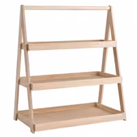 Açık Büfe Teşhir Standı - VALO - köşeli - Eiken ağacı - Kahverengi - 555x325x640mm - 3 kat ile - GN 1/1 & GN 2/4 ile uyumlu