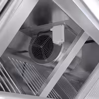 Profesionalna stropna napa s motorom - 1400 mm - s vanjskim regulatorom, s labirintnim filtrom i rasvjetom - inox