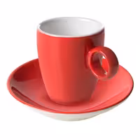 (6 kom) BART COLOUR CAFE - Tanjurić za espresso - Ø 110 mm - Crvena