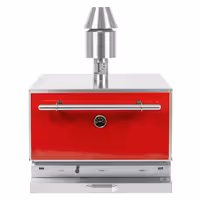 Charcoal Oven - 710mm - Red - 2 grill grates