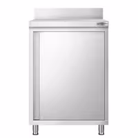 خزانة قاعدية ستانلس ستيل KOPENHAGEN PREMIUM - 600x600mm - أبواب مفصلية - مع حاجز خلفي