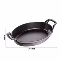 STAUB | SPECIALITIES - Posuda za pečenje - Ovalna - 240 mm - Lijevano željezo - Grafit siva boja