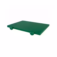 Vágódeszka - 250x400 mm - Vastagság: 20 mm - polietilén - zöld - csúszásgátló stopperekkel - HACCP