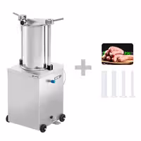 Hidraulična punilica za kobasice - 25 l - 560 W - inox - uključuje 4 nastavaka za punjenje