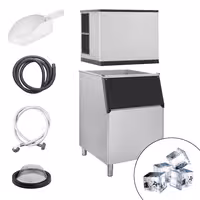 Commercial Ice Machine - Cube - 212 kg/24 h - incl. ice storage container