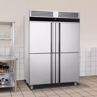 Szafa mroźnicza PREMIUM – stal nierdzewna – GN 2/1 – 1400 L – z 4 półdrzwiami