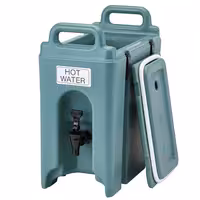 CAMBRO | CAMTAINERS® Commercial Insulated Beverage Dispenser – 9.5 L – Slate Blue – Stackable – NSF