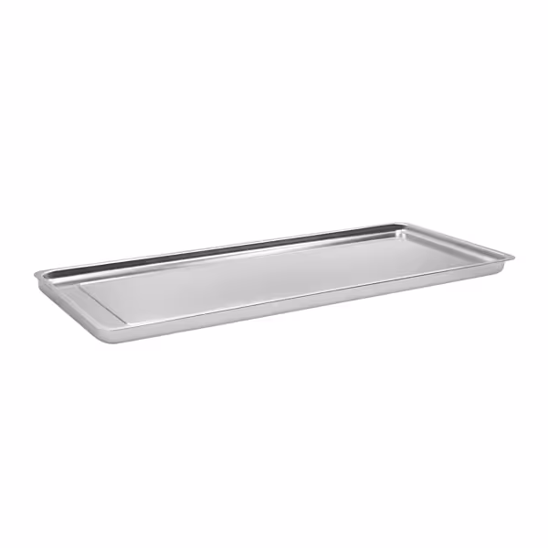 Plateau de service avec rebord - Acier inoxydable - avec rebord - rectangulaire - 820x270x40mm