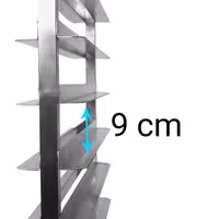 Inox s vodilicama kolica za pekarske plehove - za 30 plehova 600x400 mm - kotači Ø 125 mm (2 s kočnicom)