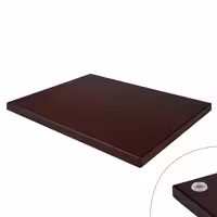 Griešanas dēlis ar neslīdošām kājiņām - 300x500 mm - Biezums: 20 mm - HACCP atbilstošs - PE500 (HDPE) polietilēns - Brūns - Var mazgāt trauku mazgājamā mašīnā (īsais cikls)