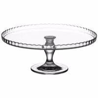 (2 pcs) Etagere / Buffet Stand - Mini Patisserie - serving plate with foot & hood - Glass - Height: 262mm