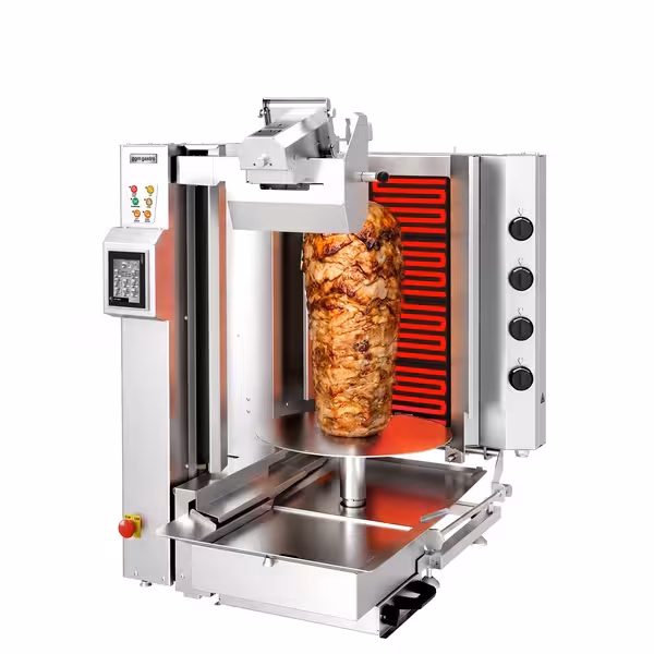 Electric Automatic Doner Kebab Grill (Shawarma/Gyros) - 4 Burner - up to 95kg - 6.4kW