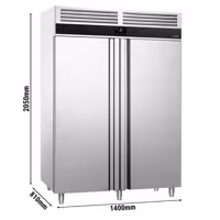 Szafa chłodnicza PREMIUM – stal nierdzewna – GN 2/1 – 1400 L – z 2 drzwiami – z izolacją 85 mm