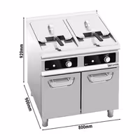 Elektrická dvojitá fritéza - 22+22 L - 44 kW - Bflex Digital
