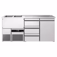 Direct Draw Beer Dispenser / Kegerator PREMIUM - 1950x700mm - 1 Door & 3 Drawers