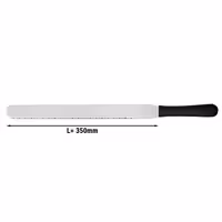 Cuchillo de pastelero - Hoja: 350mm - acero inoxidable - ondulado