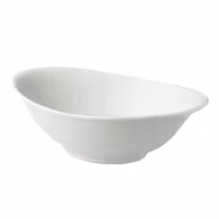 (6 adet) Tatlı / Salata Kasesi - Porselen - White Delight - 700ml - oval - 250x160mm - Beyaz