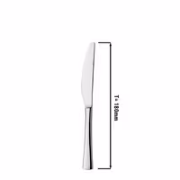 (12 pcs) Dessert knife Alessandra - 18/10 stainless steel - 180mm