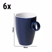 (6 kom) BART COLOUR CAFE - Šalica za kavu - 230 ml - Plava