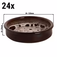 (24 pcs) SABANA - Tapas Oven Dish - Ø120mm - Brown / White
