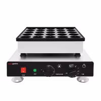 Commercial Waffle Maker - Single - Manual - 850W - Shape: Poffertjes - for 25 pieces - plates with Teflon coating