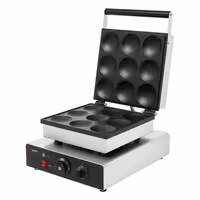 Gofrownica – pojedyncza – kształt: 9 pancake'ów amerykańskich – 1,75 kW – manualna