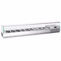 Countertop Prep Well / Refrigerated Topping Unit PREMIUM PLUS - 1976x353mm - 9x GN 1/4