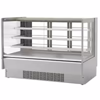 Commercial cake display fridge - 548L - 1915mm - Double glazing - with 3 adjustable shelves - rear sliding doors