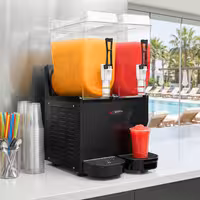 Commercial Slush Machine - 2x 12L - 984W - Black
