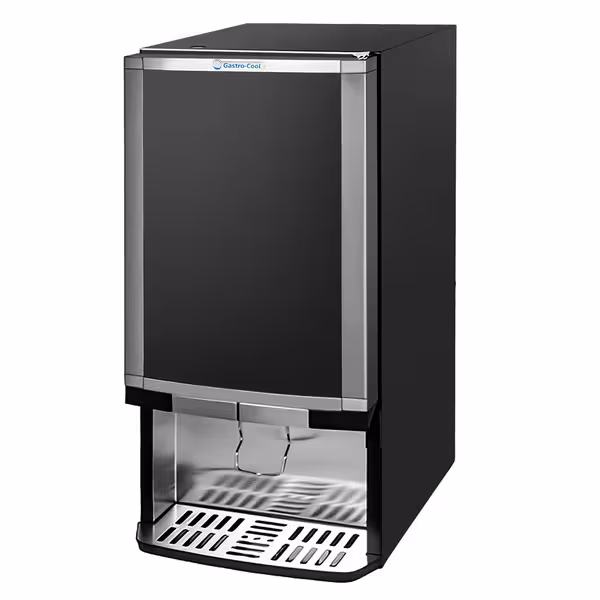 GASTRO-COOL | Rashladna vitrina za pića - 375 mm - 48 l - s 1 staklena krilna vrata & reklamnim zaslonom & LED osvjetljenjem - crni