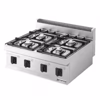Plinski štednjak - Linija 700 - 800x700x430 mm - 23 kW - 4 plamenika - nadpultni