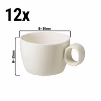 (12 adet) LUX - Kahve Fincanı Maastricht - 160ml - Elfenbein