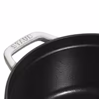 STAUB | Cocotte Round Enamelled Cast Iron Casserole Dish – Ø 180 mm – White Truffle