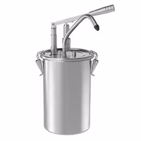 Dispenzer za umake - nehrđajući čelik / kromirani dijelovi - 4,5 l - Ø 180 mm; 200x260x400 mm - einstellbarer Dosierung - s spremnikom