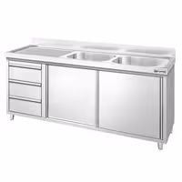 PREMIUM umivaonik – 1800 x 600 mm – s 3 ladice i 2 sudona na desnoj strani
