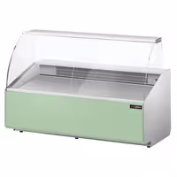 Serve Over Counter - 1881mm - front panel light green - capacity 387 litres - with 3 doors