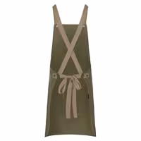 (6 pieces) KARLOWSKY | Urban Look Chef Bib Apron – Moss Green - Cross-Back - 700×850 mm