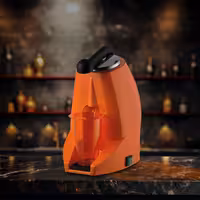 Commercial Electric Citrus Juicer - 570W - 10.17kg - with press arm, dishwasher-safe parts, heat protection - Orange (Single)