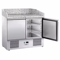 Commercial Pizza Prep Counter - Granite Top ECO - 935x700mm - with 2 doors