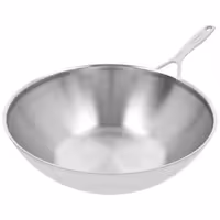 DEMEYERE | Industry 5 Wok Pan – Ø300mm / 12'' - Flat Base - 18/10 Stainless Steel - Induction Ready