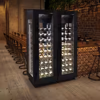 (2 kom) Rashladna vitrina za vino - 2 klimatske zone - 400 l - max. 162 boca