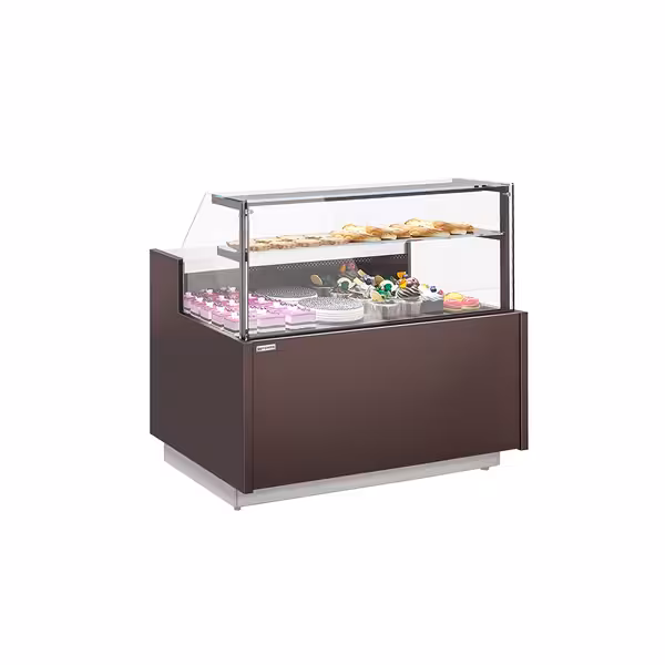 Serve Over Counter RIGA - 1682mm - with 2 doors - capacity 138 litres - LED lighting - safety glass