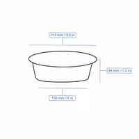 (300 pcs) Food Lidding Tray Polypropylene - 1000ml - Round - Black