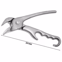 Kliješta za plehove za pizzu PREMIUM - s opružnim mehanizmom - HEAVY DUTY; s ergonomskom ručkom - Duljina: 21 cm - Aluminij
