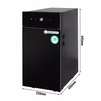 GASTRO-COOL | Chłodziarka do mleka – szerokość: 220 mm – od 0 do +4 °C – z 1 drzwiami i cyfrowym wskaźnikiem temperatury – do ekspresów do kawy