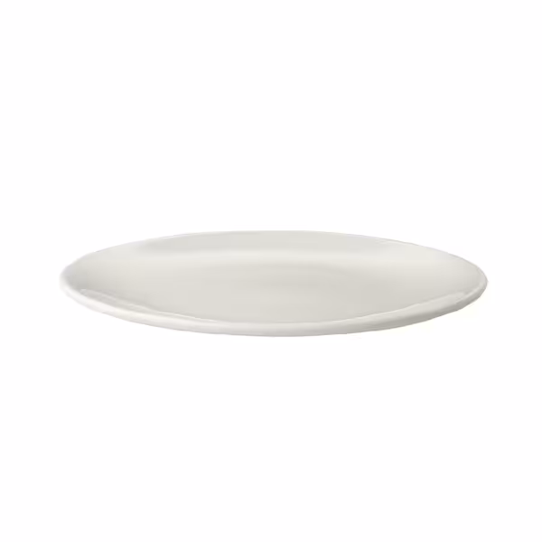 (12 pcs) LUX | Plate - flat - Porcelain - Ø255mm - Ivory