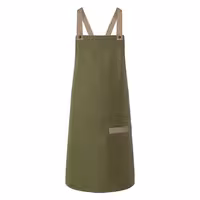 (6 pieces) KARLOWSKY | Urban Look Chef Bib Apron – Moss Green - Cross-Back - 700×850 mm