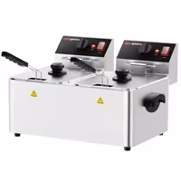 Električna friteza s dva korita - 4+4 L - 5 kW - stolna