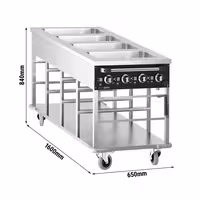 Toplovodna kupka grijana kolica - 4 kW - 4x GN 1/1 - odvojena regulacija temperature po bazenu