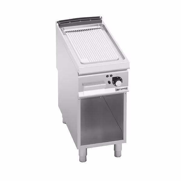 Elektromos rostlap - 6,6 kW - Bordázott - álló - nyitott tárolóval